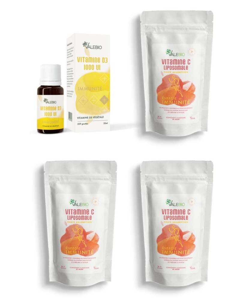 Pack Vitamine D + Vitamine C - Cure Energie